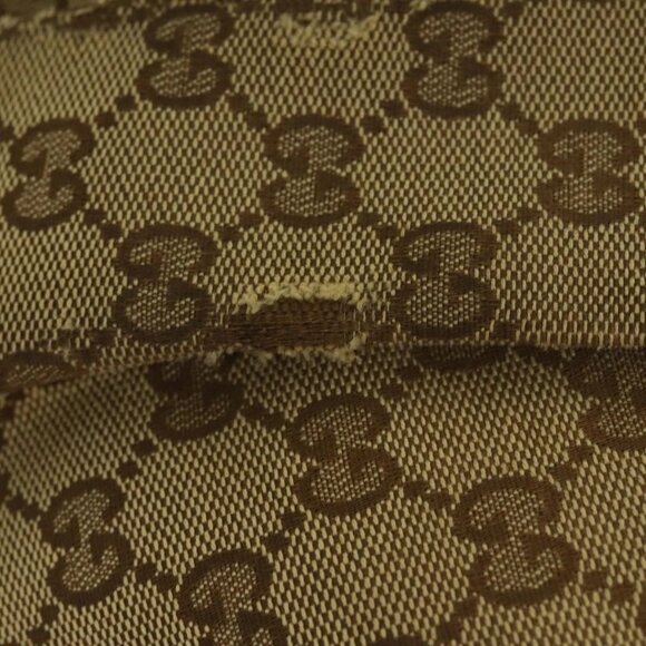 GUCCI GG Canvas Shoulder Bag Beige Gold - Picture 5 of 15